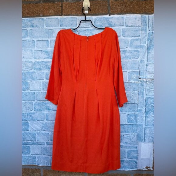 Dice Kayek Pink Label sheath orange coral dress FR 38/6 USA - Picture 10 of 12